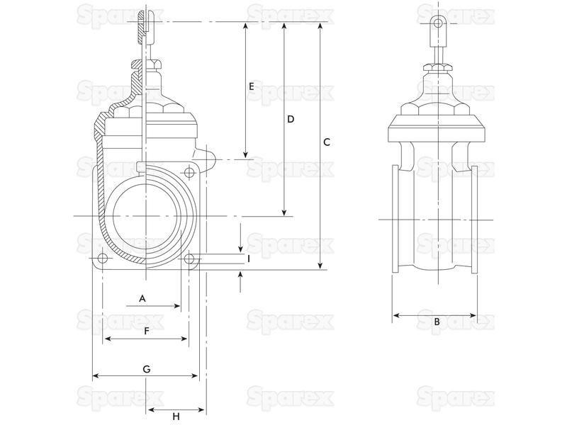 Gate valve - Double flanged - Heavy duty 6''