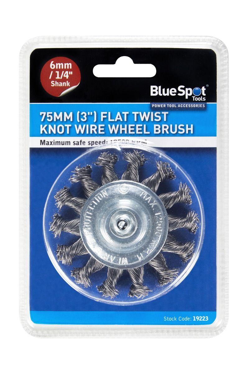 Blue Spot Tools 75mm (3") Flat Twist Knot Wire Wheel Brush
