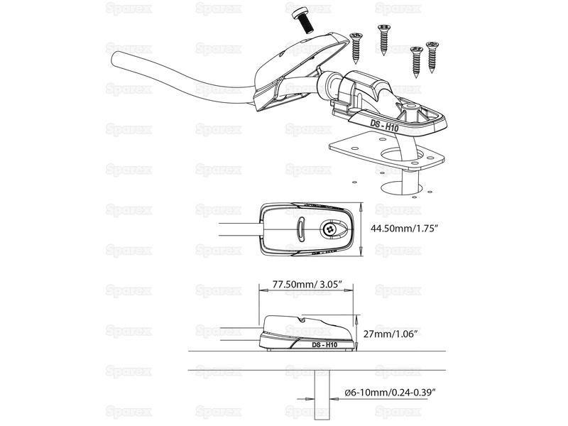 ROKK™ Mini Horizontal Entry Cable Seal, for Cable Ø: 6-10mm