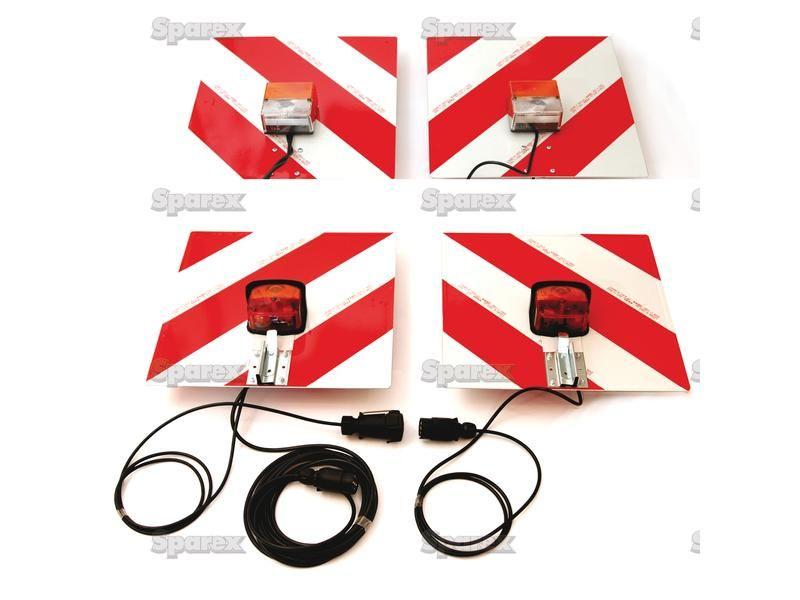Halogen Warning Panel with Light 12V, RH & LH