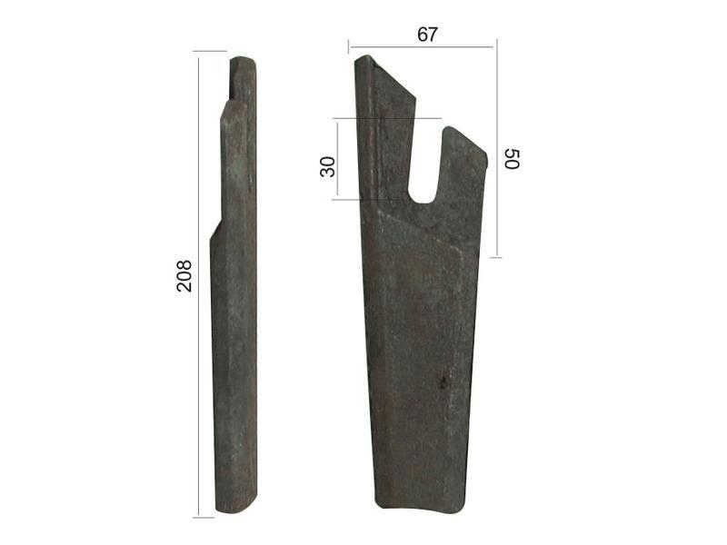 Weld on Repair Tip 208mm. LH Replacement for Lely. for Universal VARIOUS