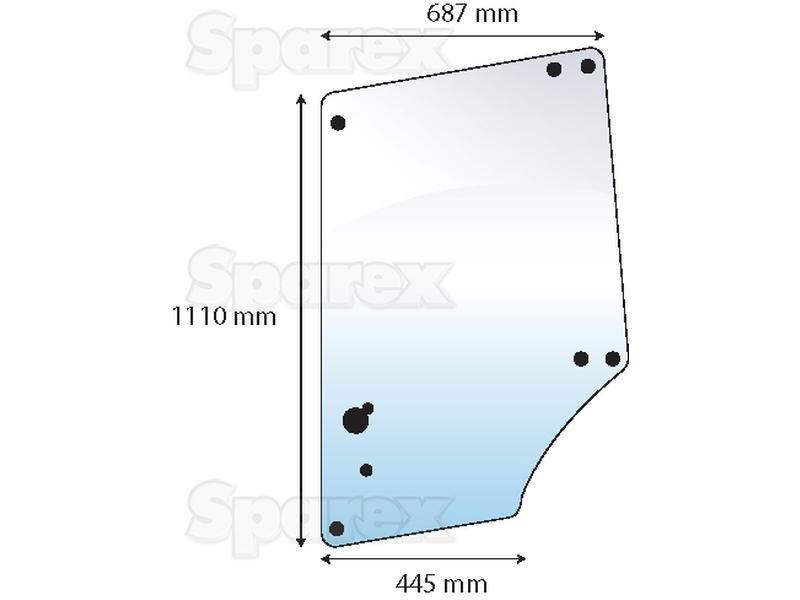 Door Glass for John Deere 2650 (50 Series)