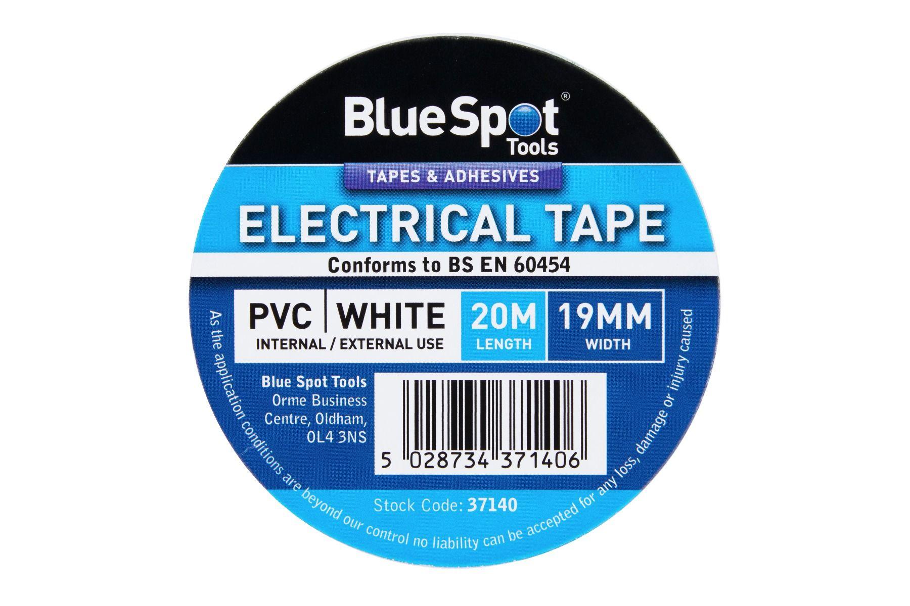 Blue Spot Tools 20M White PVC Electrical Tape