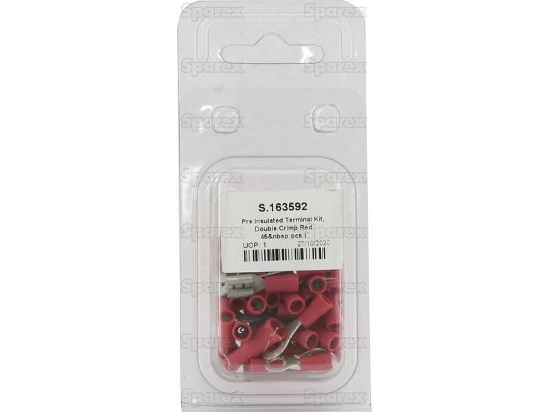 Pre Insulated Terminal Kit, Double Grip Red (Agripak 45 pcs.)