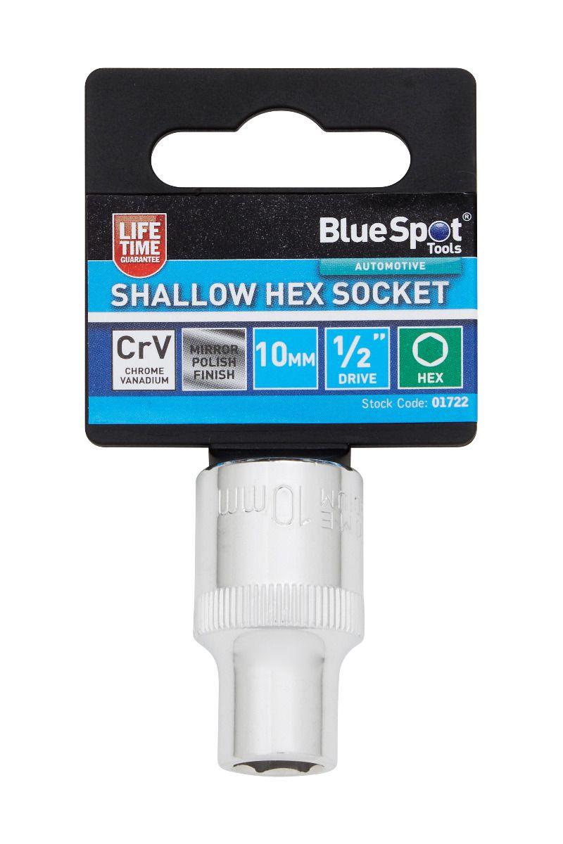 Blue Spot Tools Individual 10mm 1/2" Shallow Hex Socket