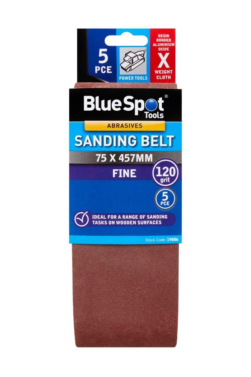 Blue Spot Tools 75 x 457mm Sanding Belt 120 Grit