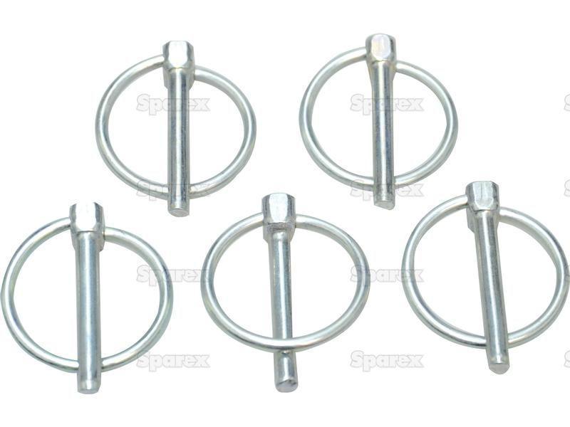 Round Linch Pin, Pin Ø6mm x 44.5mm (5 pcs. Agripak)