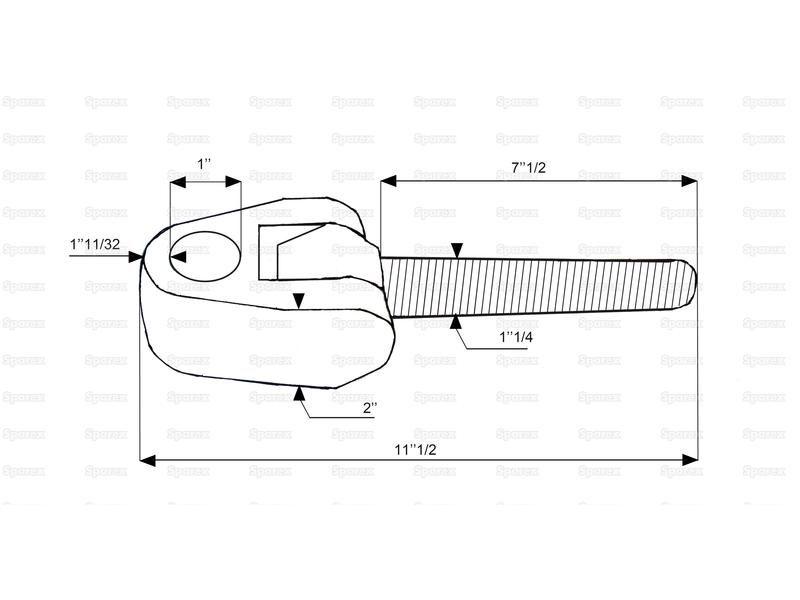 Hydraulic Top Link Knuckle Assembly (Cat. 2)