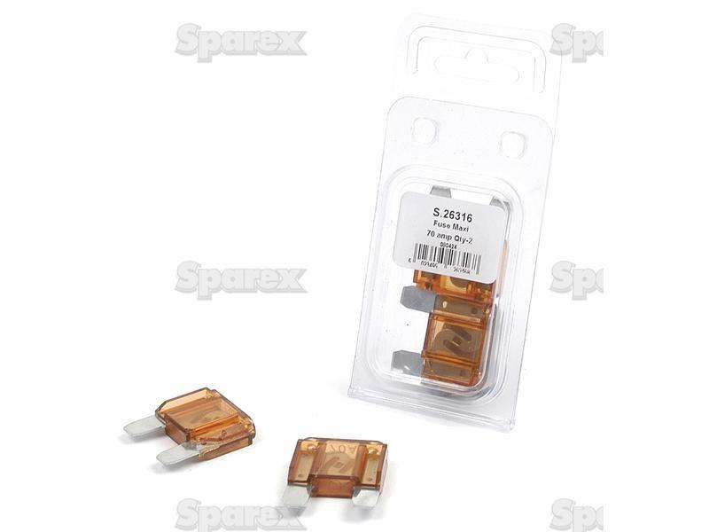 Maxi Blade Fuse Amps Brown x 2 pcs. Agripak
