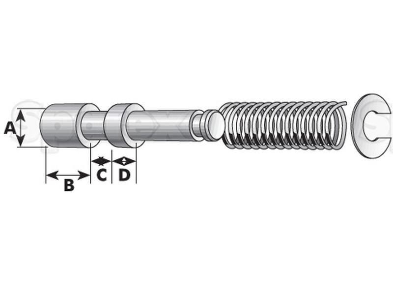 PTO Yoke Pin - Pin Ø:13.75mm Bondioli & Pavesi (1.08.25, 401000001)