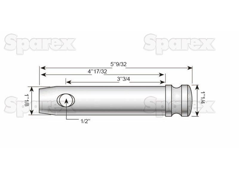 Lower link pin 28x95mm Cat. 2