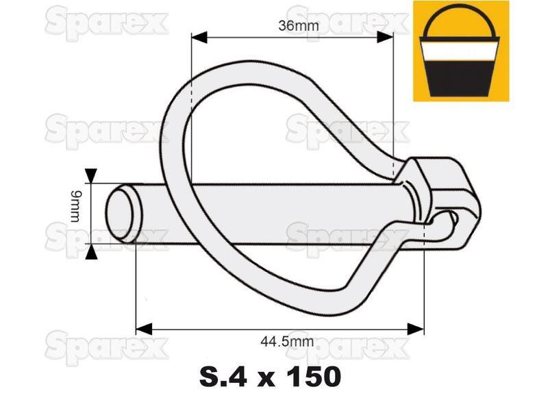 Pear Linch Pin, Pin Ø9mm x 44.5mm (150 pcs. Small Bucket)