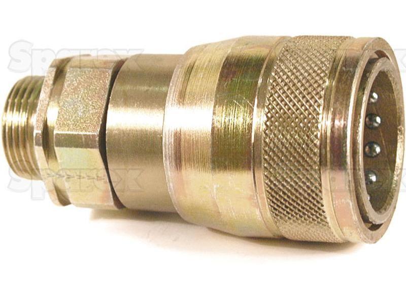 Stauff Quick Release Hydraulic Coupling Female 1'' Body x M30 x 2.00 Metric Male Thread
