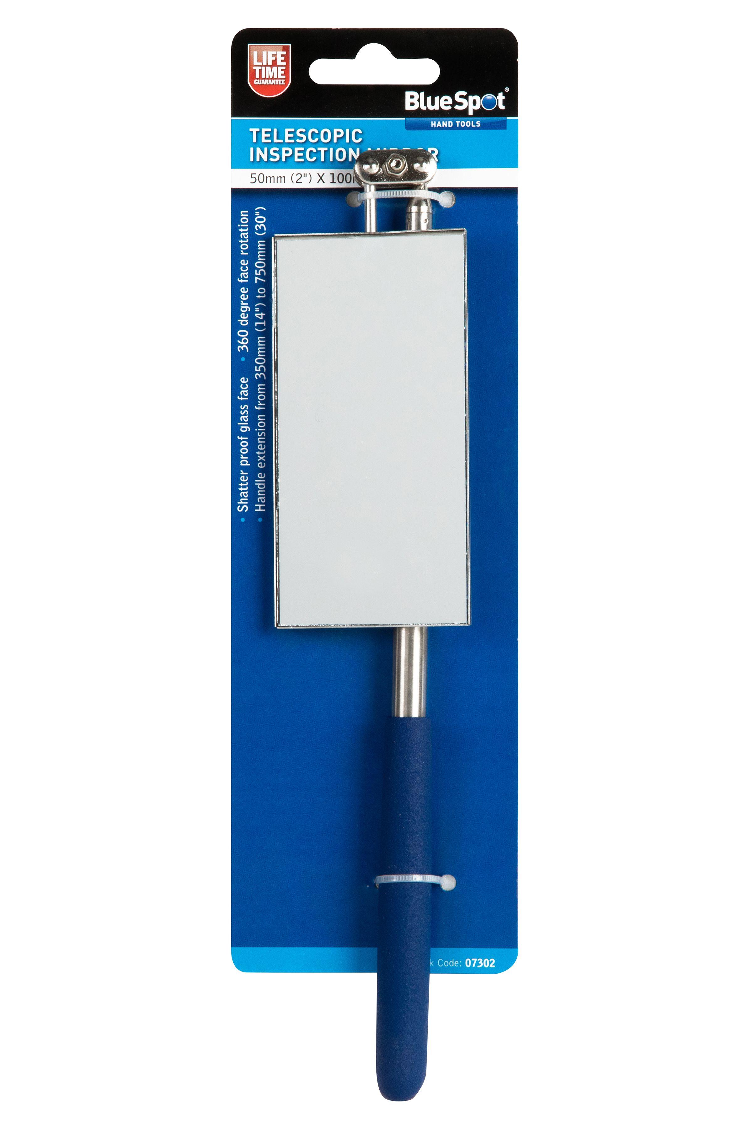 Blue Spot Tools 50mm (2") X 100mm (4") Telescopic Inspection Mirror