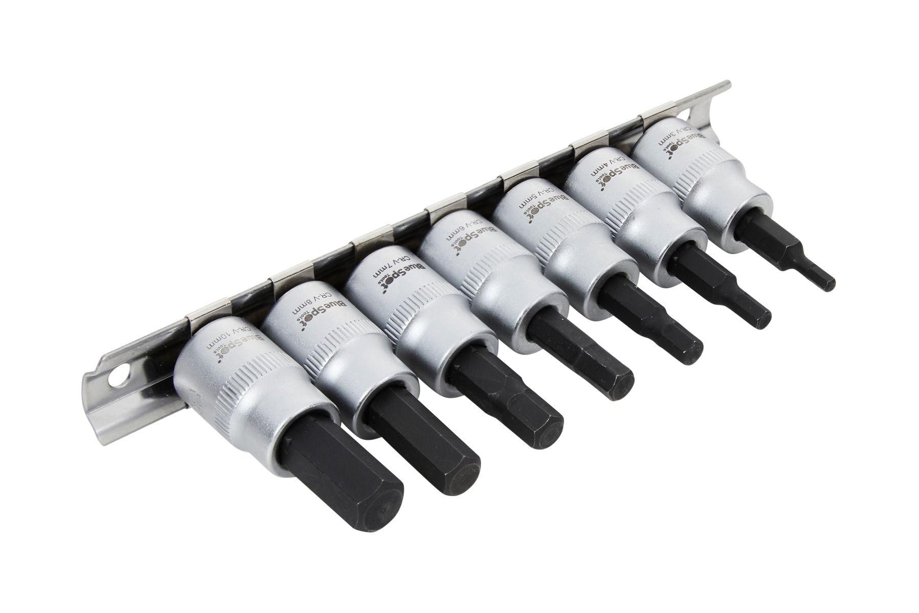 Blue Spot Tools 7 PCE 3/8" Hex Socket Bit Set
