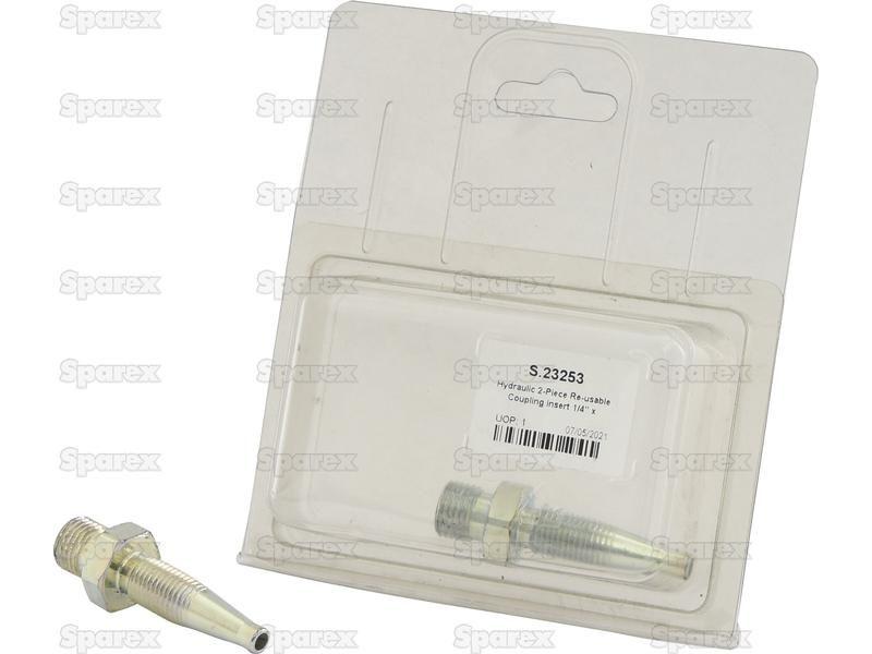 Hydraulic 2-Piece Re-usable Coupling insert 1/4'' x 1/4''BSP male Agripak