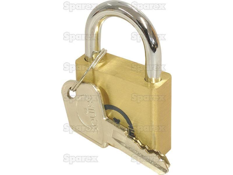 Squire Solid Brass Lion Range Padlock - Key Alike - Brass, Body width: 39.5mm (Security rating: 3)