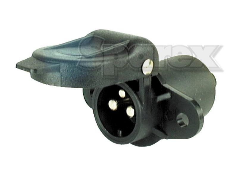 3 Pin Auxiliary Socket With 2 bolt Fixing Male Pin (Plastic) Cobo (25.034.100.01)