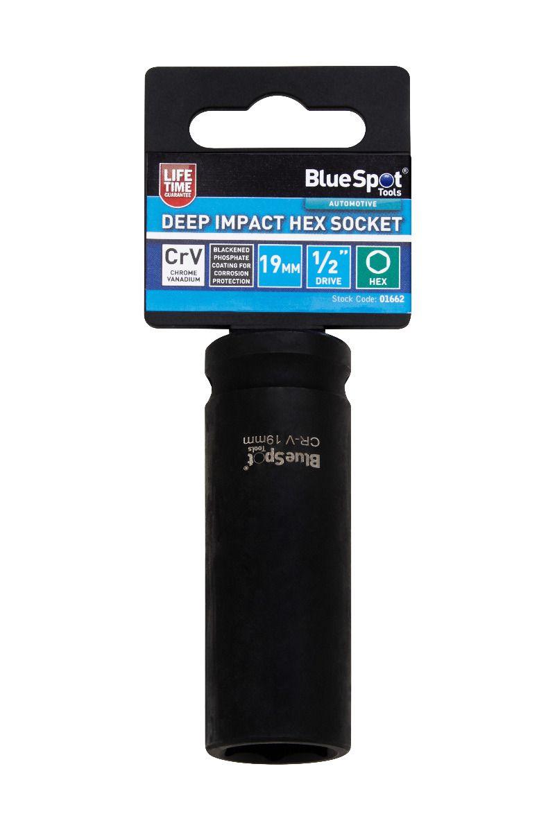 Blue Spot Tools Individual 19mm 1/2" Deep Impact Hex Socket