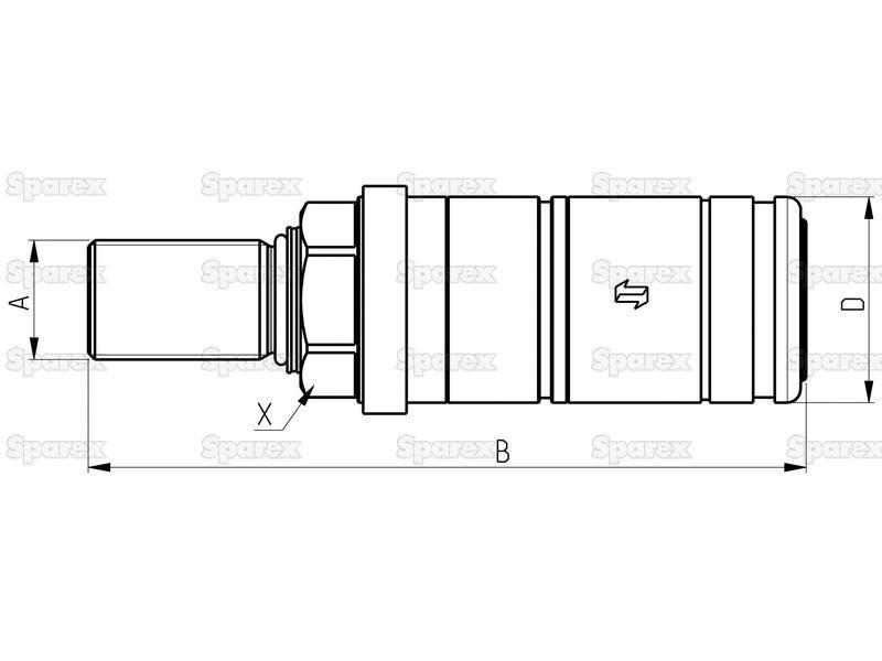 Faster Quick Release Hydraulic Coupling Female 1/2'' Body x 1/2'' BSP Male Bulkhead for JCB FASTRAC 7270