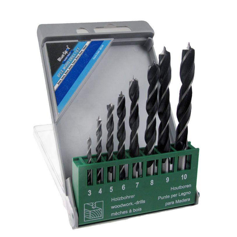 Blue Spot Tools 8 PCE Wood Drill Bit Set (3-10mm)