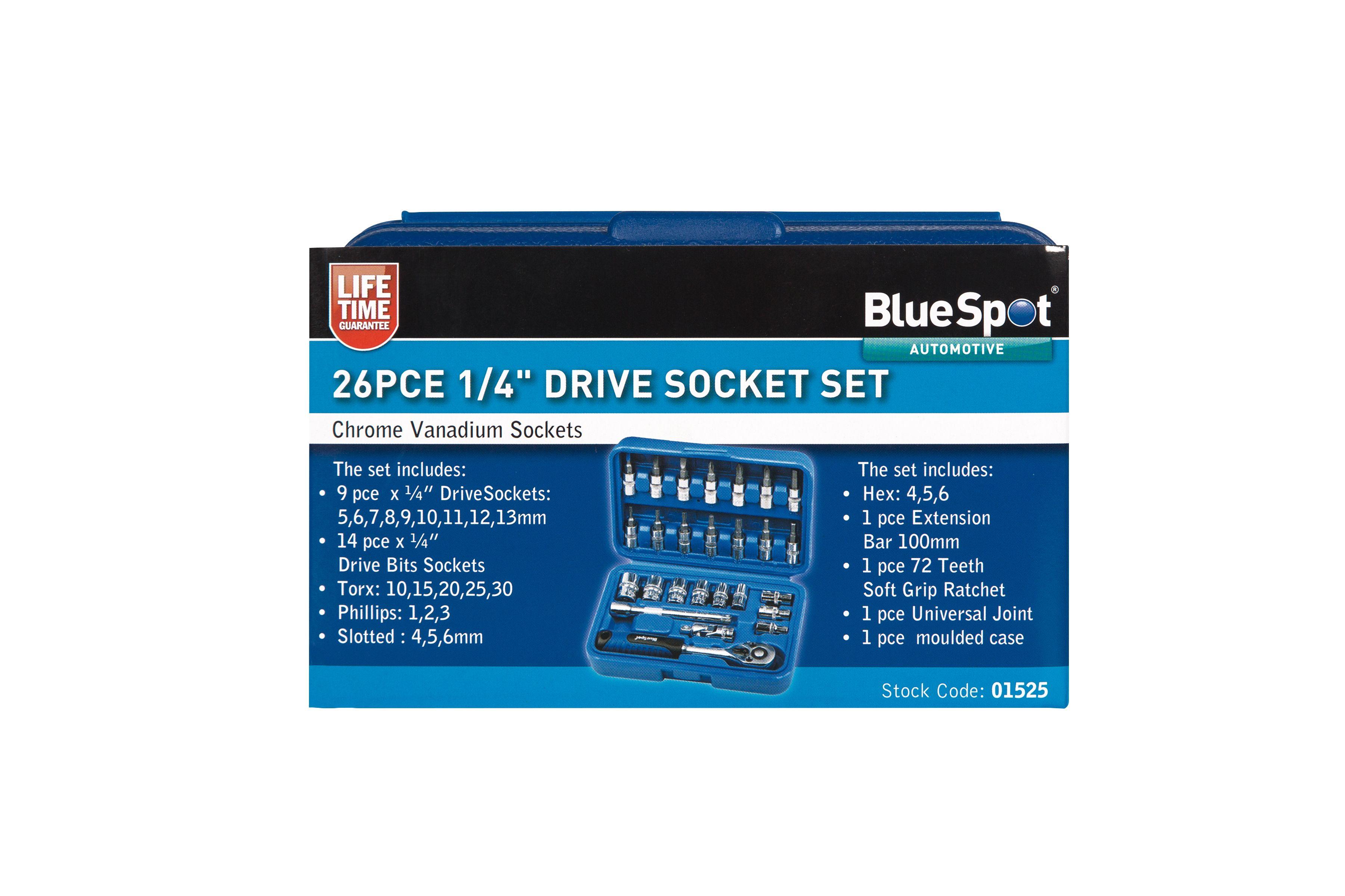 Blue Spot Tools 26 PCE 1/4" Drive Socket Set