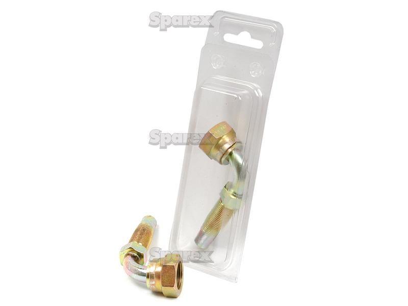 Hydraulic 2-Piece Re-usable Coupling insert 5/8'' x 5/8''BSP female 90 swept Agripak