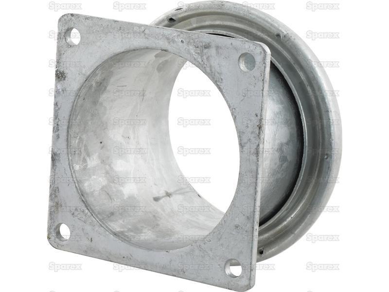 Coupling with Square Flange - Male 6'' (159mm) x (150mm) (Galvanised)