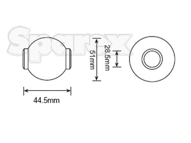 Lower Link Ball (Cat. 2/2) Deutz-Fahr (03400600)