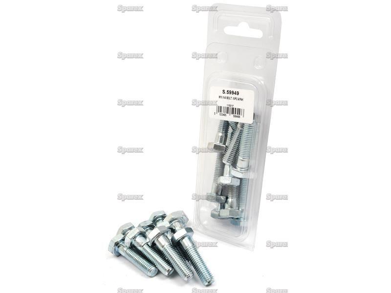 Metric Bolt, Size: M10 x 40mm (Din 931) 10 pcs. Agripak