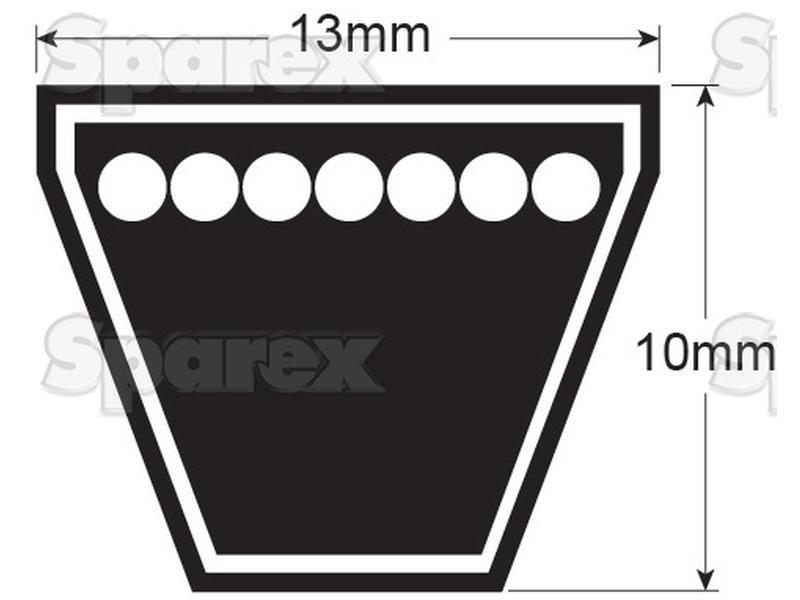 Drive Belts - AV13 Section - Belt No. AV13x1310 for Massey Ferguson 6800H (Industrial Tractors)