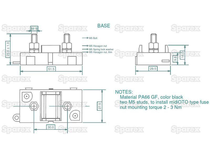 Holder Midi Fuse M5, 1P