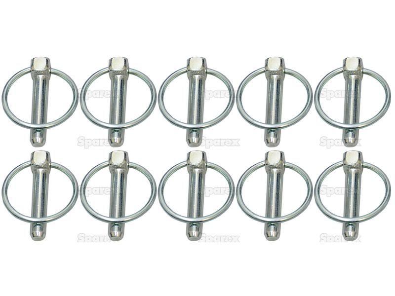 Round Linch Pin, Pin Ø9.5mm x 44.5mm (10 pcs. Agripak)