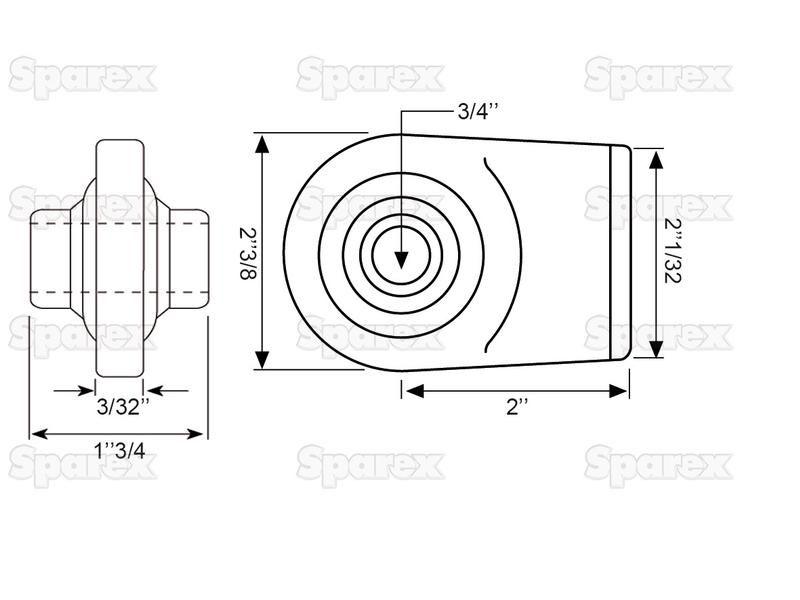 Top Link Weld On Ball End (Cat. 1)