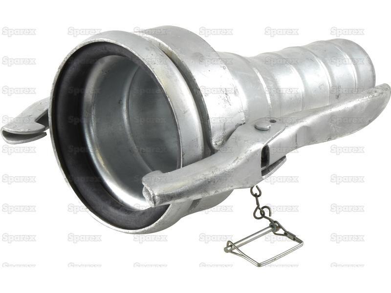Coupling with hose end - Female 6'' (159mm) x4'' (102mm) (Galvanised)