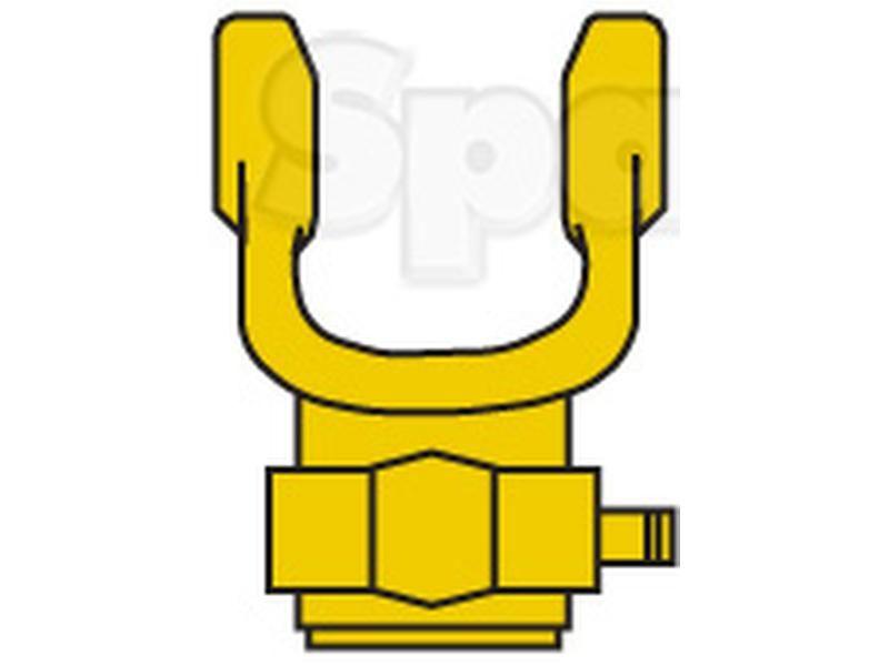 PTO Yoke - Quick Release (U/J Size: 22 x 54.8mm) Size: 1 3/8"-21 Spline Bondioli & Pavesi, La Magdalena, Massey Ferguson, Ransome, Walterscheid