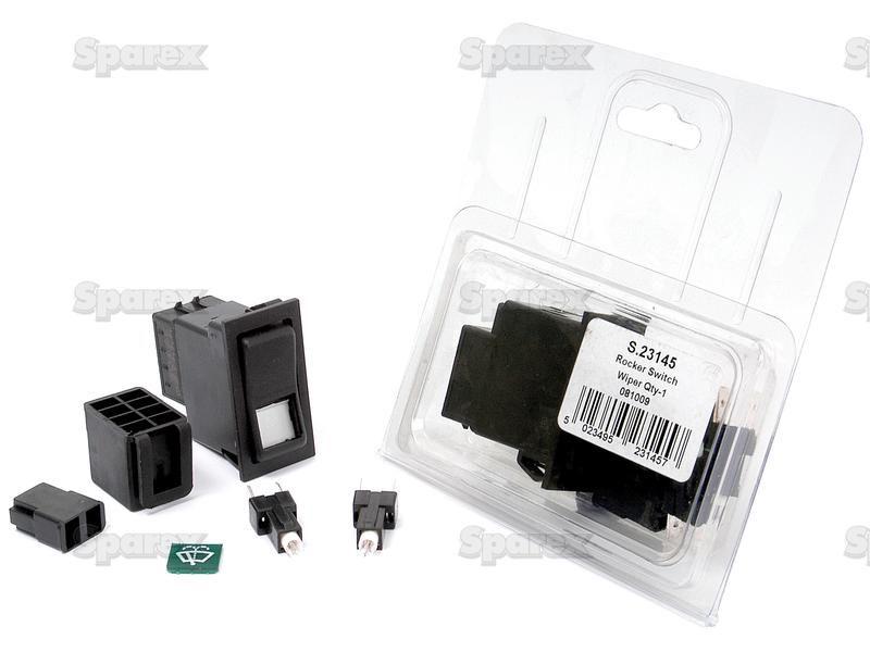 Rocker Switch - Wiper Washer, 3 Position (Off/1/(2)) for Massey Ferguson 399 (300 Series)