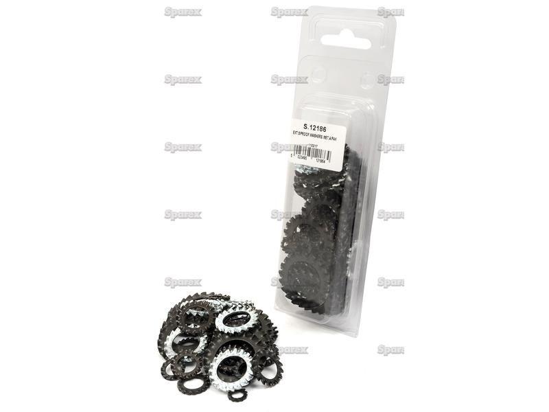 Metric External Shakeproof Washers, 95 pcs. Agripak