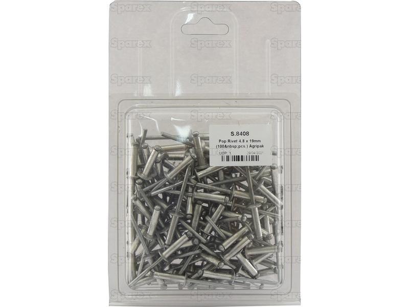 Pop Rivet 4.8 x 19mm (100 pcs.) Agripak
