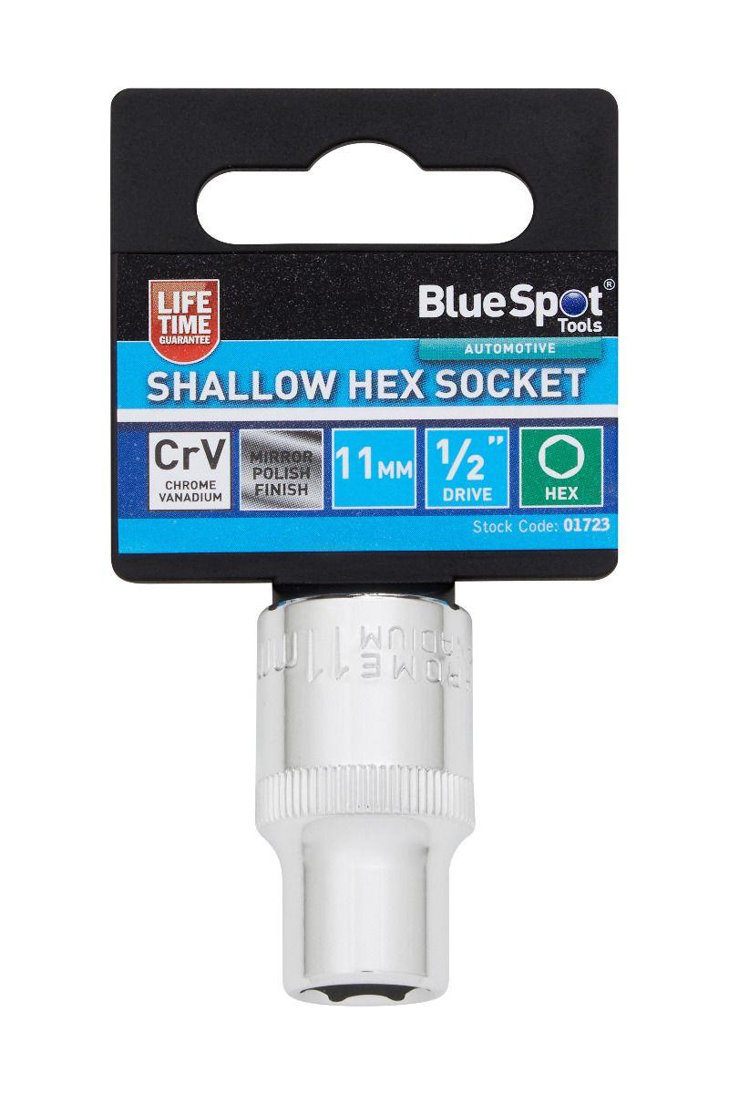 Blue Spot Tools Individual 11mm 1/2" Shallow Hex Socket