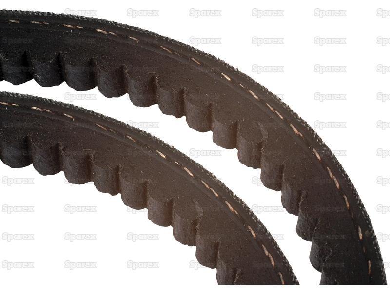 Raw Edge Moulded Cogged Belt Kit - AVX Section - Belt No. AVX13x1275 (2 pcs.) Belt References, Landini, Massey Ferguson, Perkins, Renault