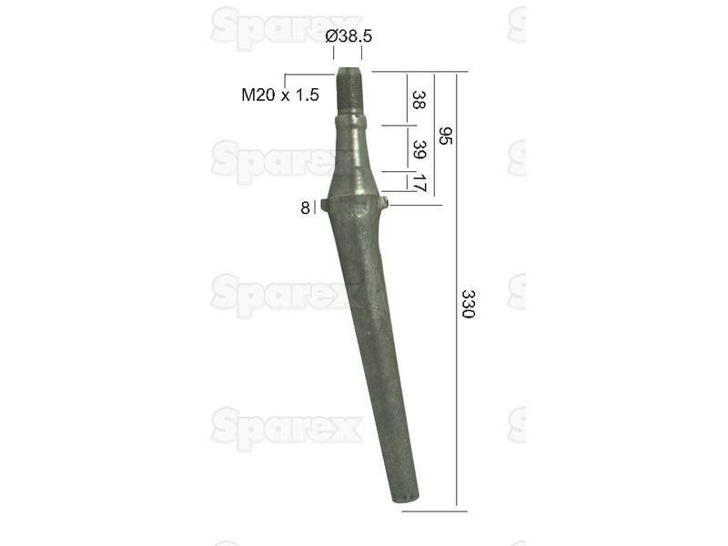 Power Harrow Tine 330mm. Replacement for Lely for Lely VARIOUS