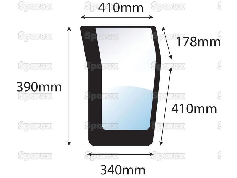 Lower Front Glass RH for Massey Ferguson (3806584M1)