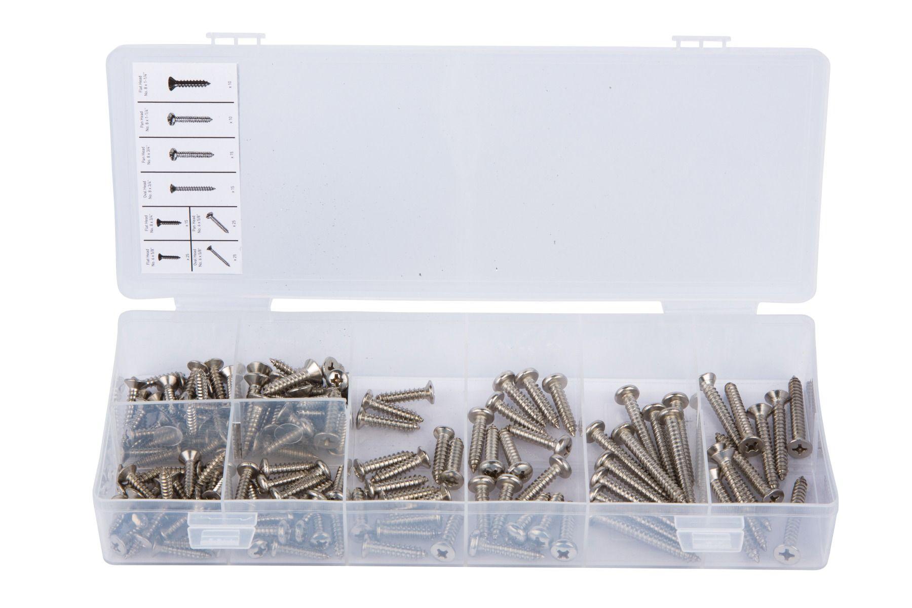 Blue Spot Tools 140 PCE Assorted Stainless Steel Tapping Screw Set