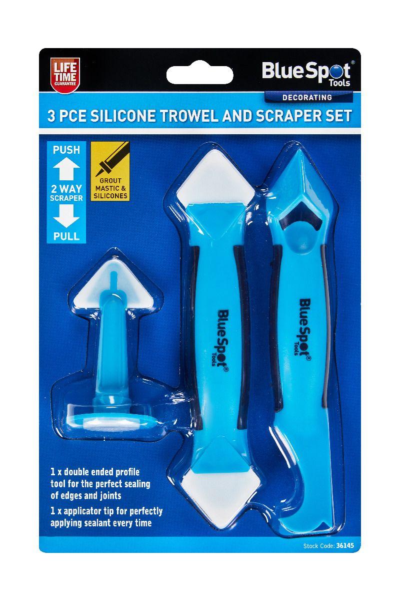 Blue Spot Tools 3 PCE Silicone Trowel and Scraper Set