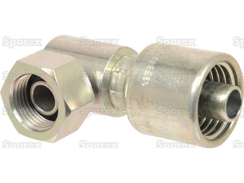 Gates BSP 60° Hose Insert 3/4'' x 3/4'''' Female 90° Compact Swivel Gates (Belts) (12G12FBSPORX90BL)