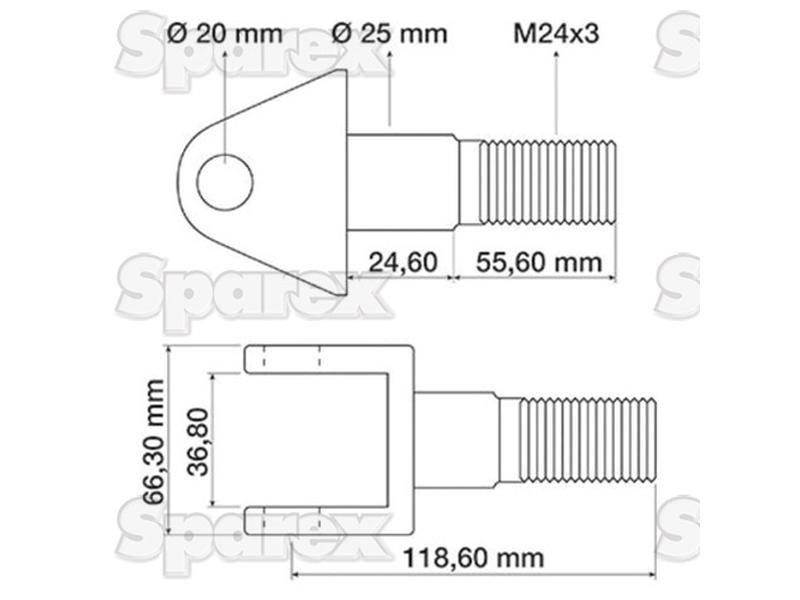 Auto Stabiliser Clevis End for Case IH