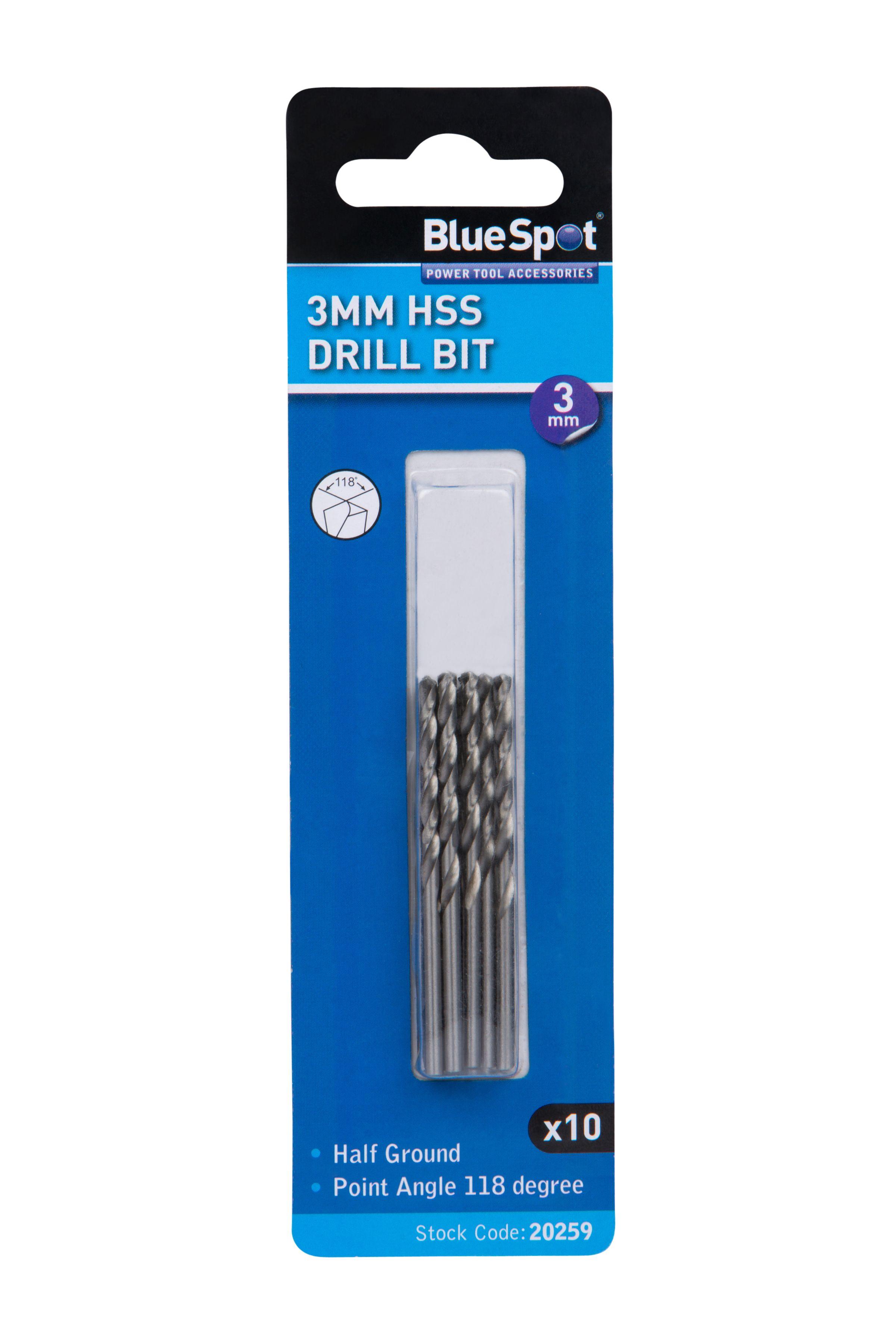 Blue Spot Tools 10 PCE 3mm HSS Drill Set