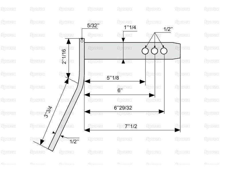 Top link pin - Double shear 32x130-152-175mm Cat.3