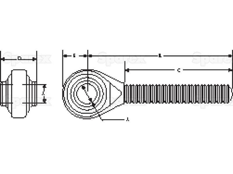 Top Link Ball End - 1 1/8'' UNC - Cat.1